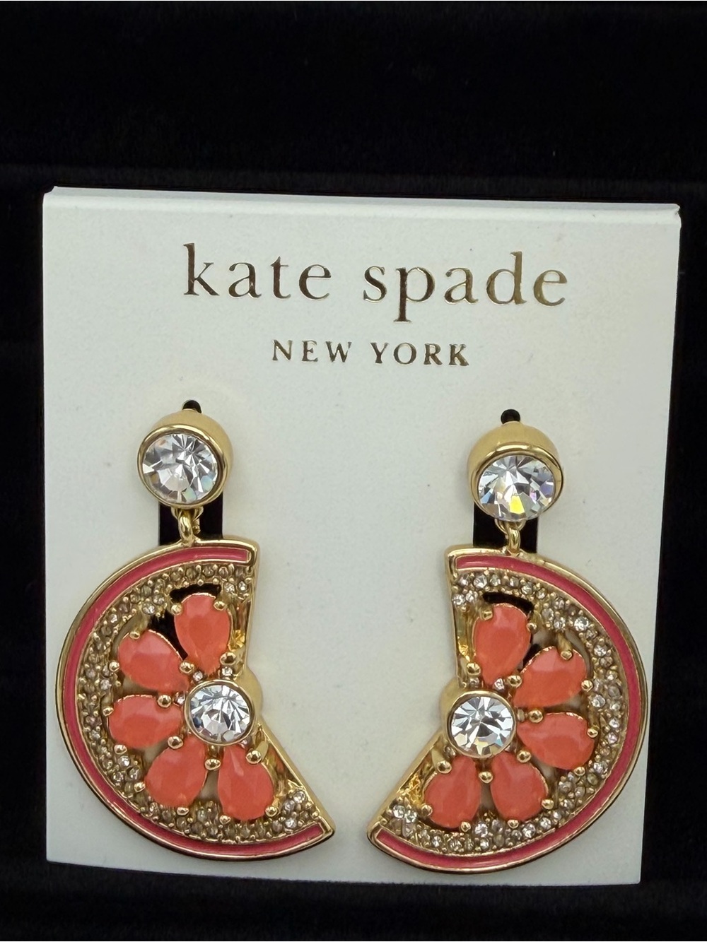 Kate Spade Peach Drop Earrings NWT